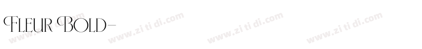 Fleur Bold字体转换